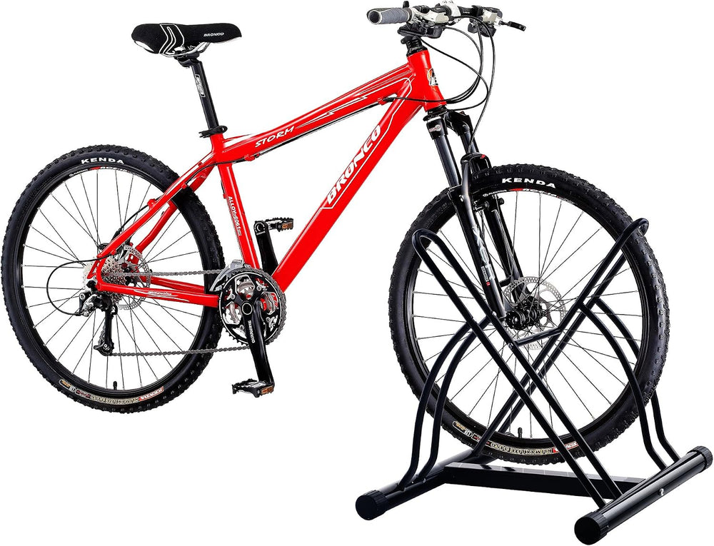 Bike Rack – Dual Bicycle Stand for Mountain, Road, or Kid’s Bikes – Indoor or...