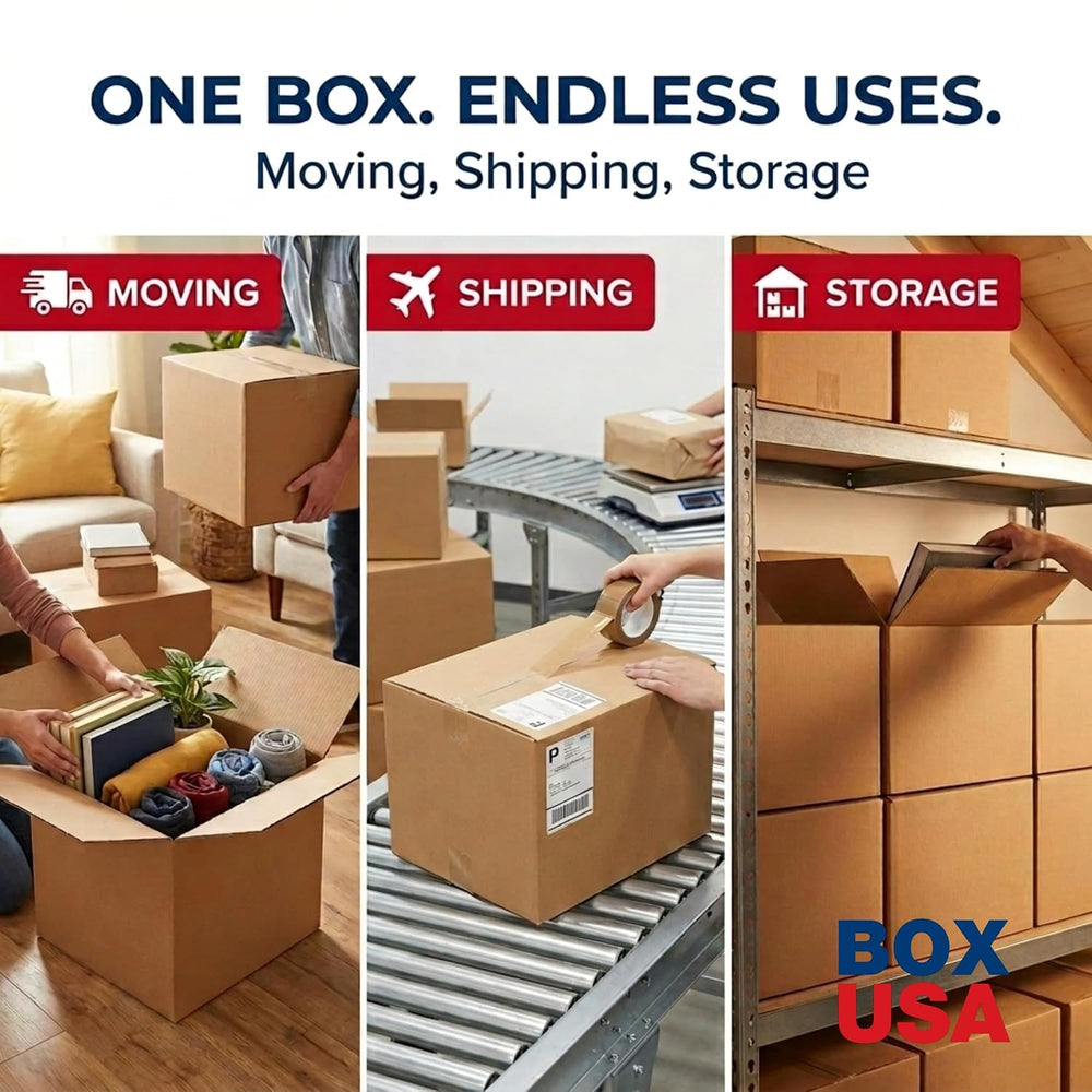 BOX USA Long Boxes Holds 65lbs, 32x12x12 20-Pk for Shipping & Packing