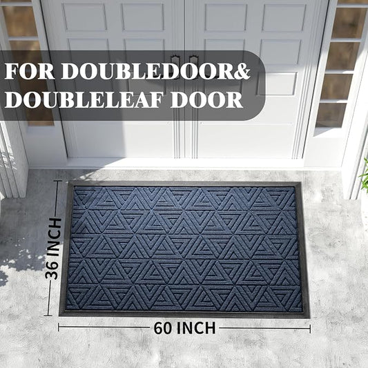 Yimobra Extra Large Door Mat 60x32, All-Weather Waterproof Non-Slip Welcome - Image 2
