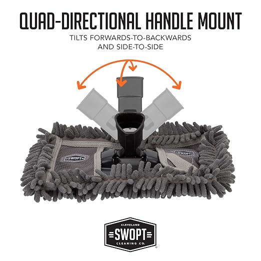 SWOPT 12” Microfiber Dust Mop Head w/Refill — Cleaning Head Interchangeable - Image 9