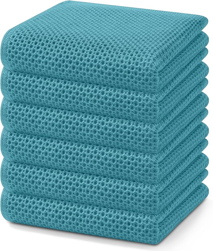 Homaxy 100% Cotton Waffle Weave Kitchen Dish Towels, Ultra Soft Absorbent Quick by Homaxy