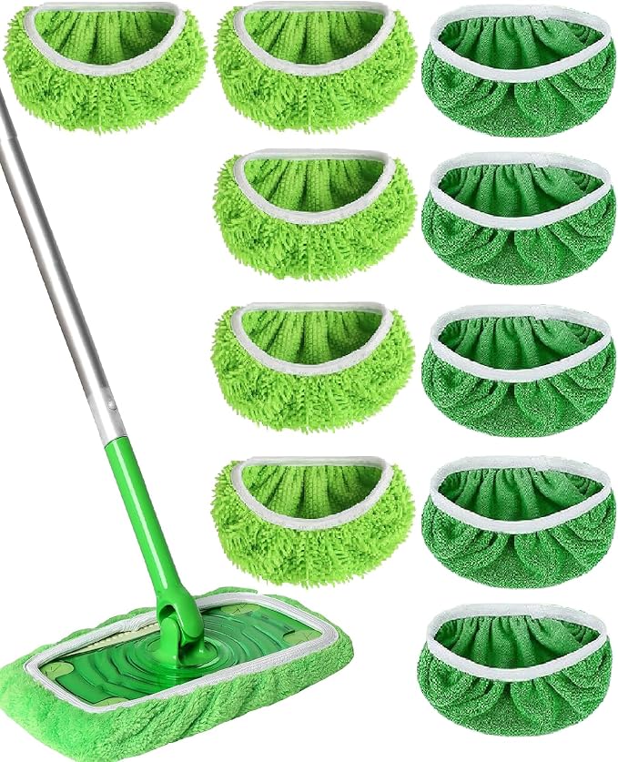 Reusable Microfiber Mop Pads Washable Wet & Dry Sweeping Cloths Mop Head by Cleanwithoutthehassle