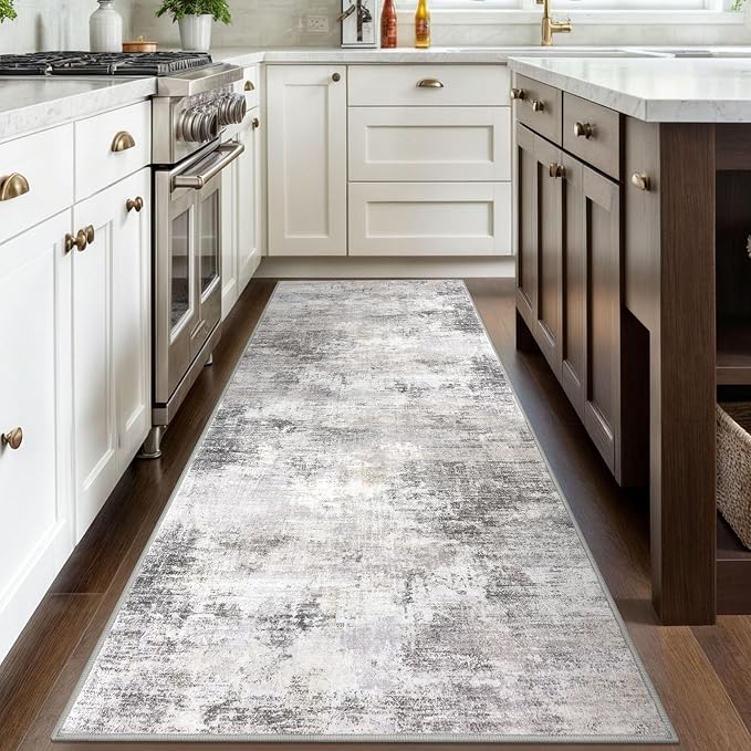 IOHOUZE Abstract Runner Rug 3x8 Ft Washable Runners - Image 2