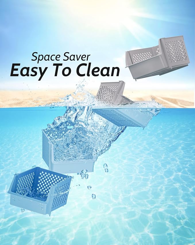 Skywin Plastic Stackable Storage Bins - Image 7
