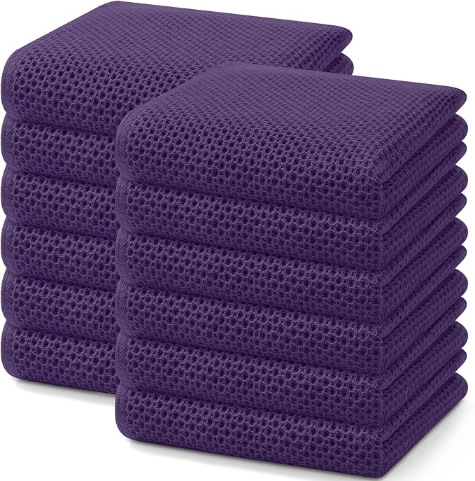 Homaxy 100% Cotton Waffle Weave Kitchen Dish Towels, Ultra Soft Absorbent Quick by Homaxy