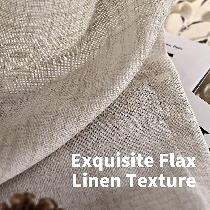 YoungsTex Linen Curtains Floor Length 102 Inch Long - Image 4