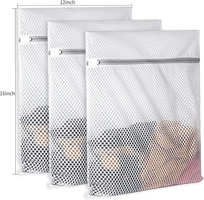 3Pcs Durable Honeycomb Mesh Laundry Bags - Image 2