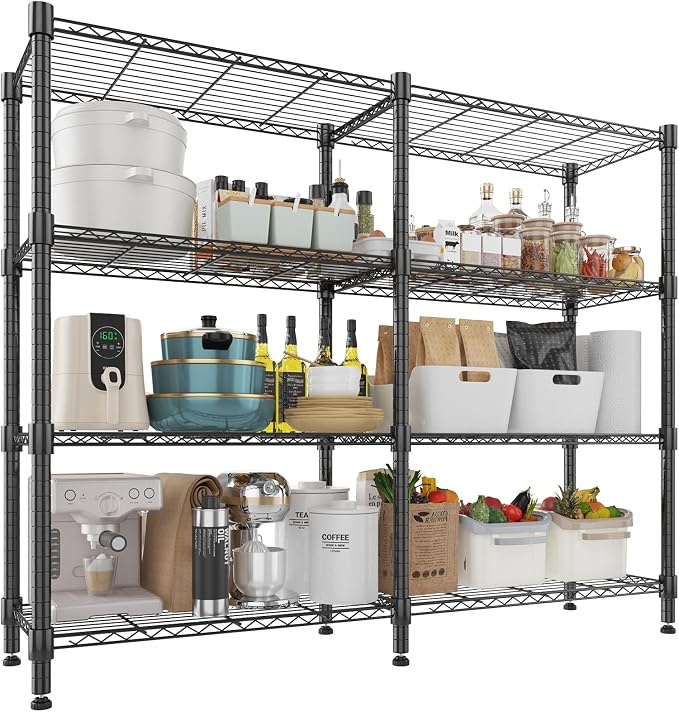 Himimi 4-Tier Heavy Duty Metal Storage Rack, 1200LBS Adjustable Wire Shelving by Himimi