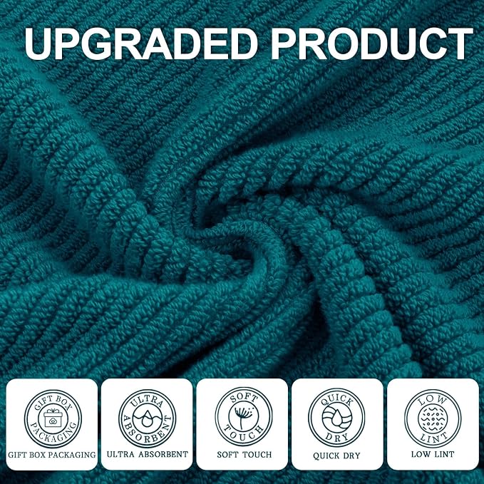 Face Towels for Bathroom, Fluffy Bathroom Hand Towels, Wash Cloths for Showering - Image 2