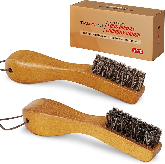 TAKAVU Laundry Stain Brush Set of 2 – Clothes Cleaning Brushes by TAKAVU