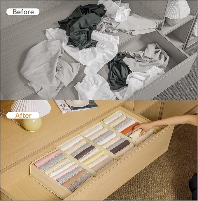 4 Packs T-shirt Drawer Organizers - Image 2