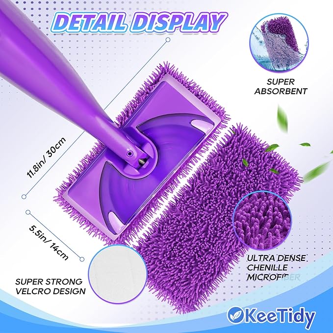 Wet Jet Pads Compatible with Swiffer Wetjet, Reusable Wet Jet Refill - Image 3