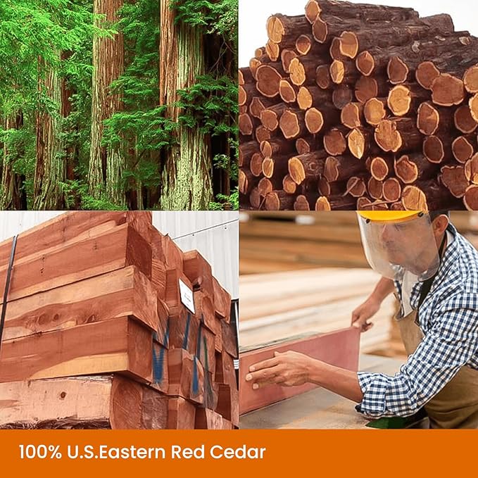 Homode Cedar Blocks for Clothes Storage, Cedar Balls and Cedar Chips for - Image 7