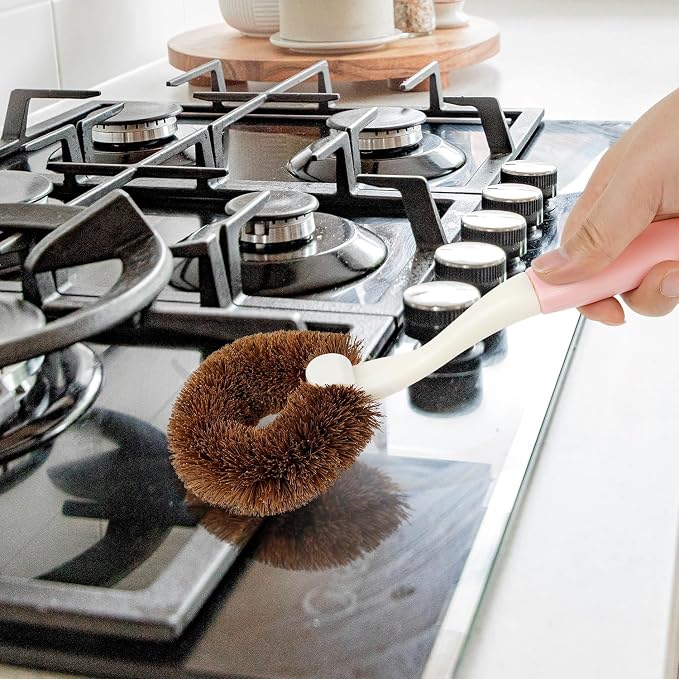 2 Pack Kitchen Scrub Brushes for Cleaning Dish Brush - Image 6