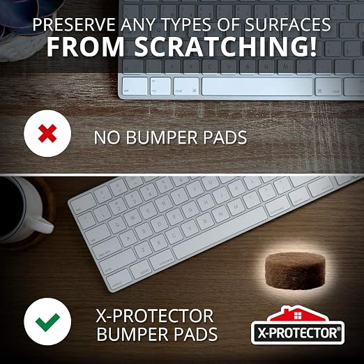 Cabinet Door Bumpers X-Protector 100 PCS – Small Felt Pads 3/8” – Ideal Brown - Image 4