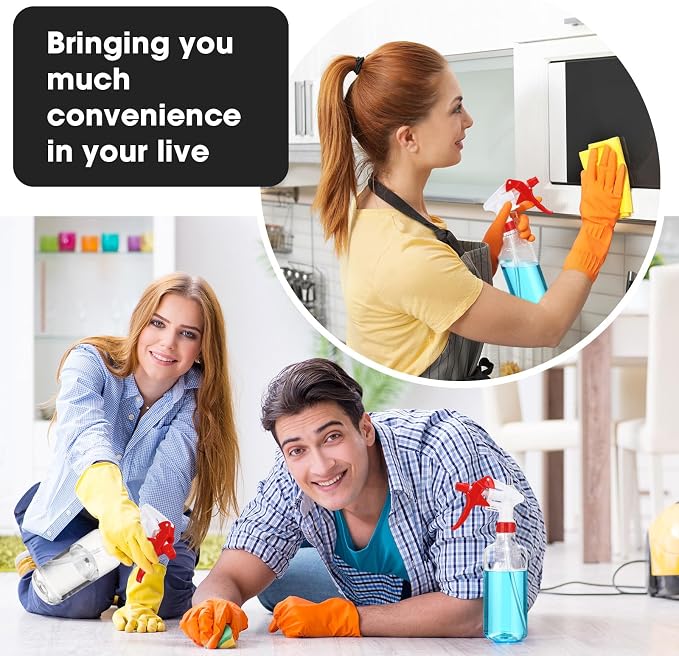 Eccliy 12 Pcs 16 Oz Plastic Spray Bottle, Adjustable Empty Reusable Sprayer - Image 6