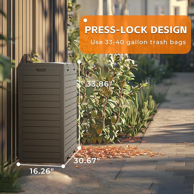 62-Gallon Outdoor Trash Can - Image 3