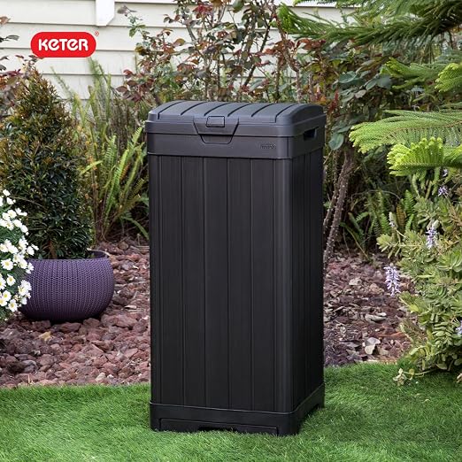 Keter Baltimore Resin 38 Gallon Outdoor Kitchen Trash Can - Image 13