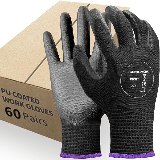 Kebada 60 Pairs Work Gloves Bulk Pack, Mens Work Gloves by KEBADA