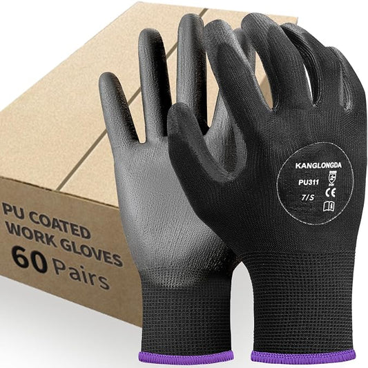 Kebada 60 Pairs Work Gloves Bulk Pack, Mens Work Gloves by KEBADA