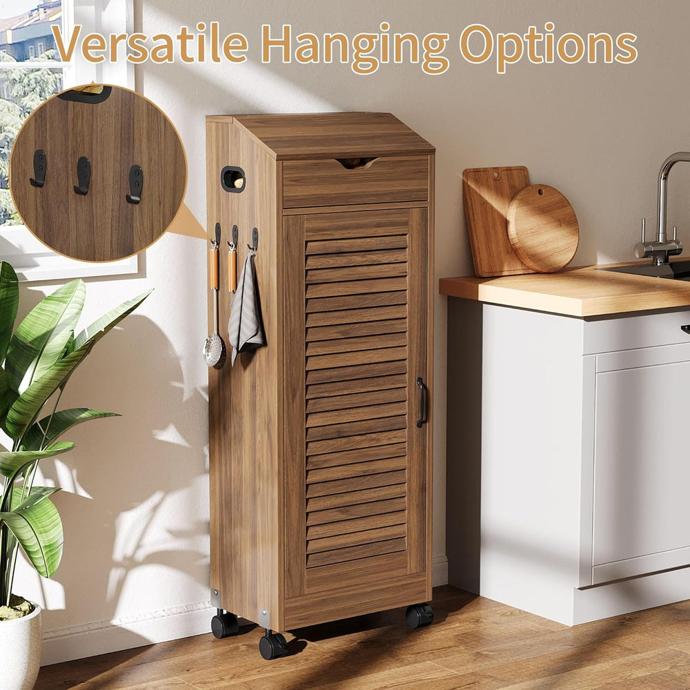 4-Tier Potato Storage Bin, Movable Potato and Onion Storage Bin for Pantry