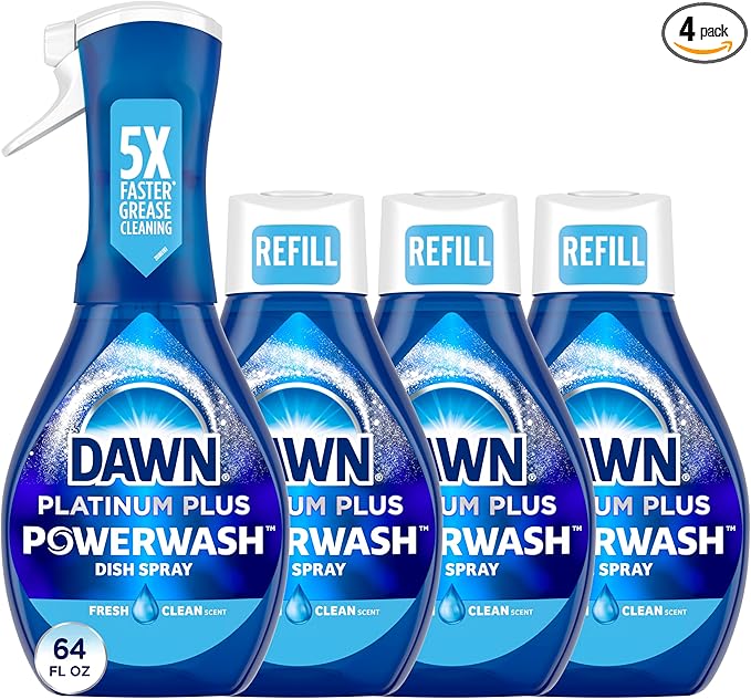 Dawn Platinum Powerwash Dish Spray, Dish Soap Liquid, Fresh Scent Bundle by Dawn