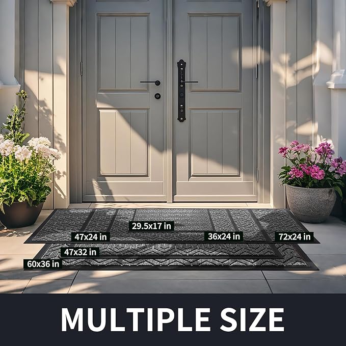 Yimobra Front Door Mat Outside Entrance 29.5x17, Waterproof Heavy Duty Outdoor - Image 2