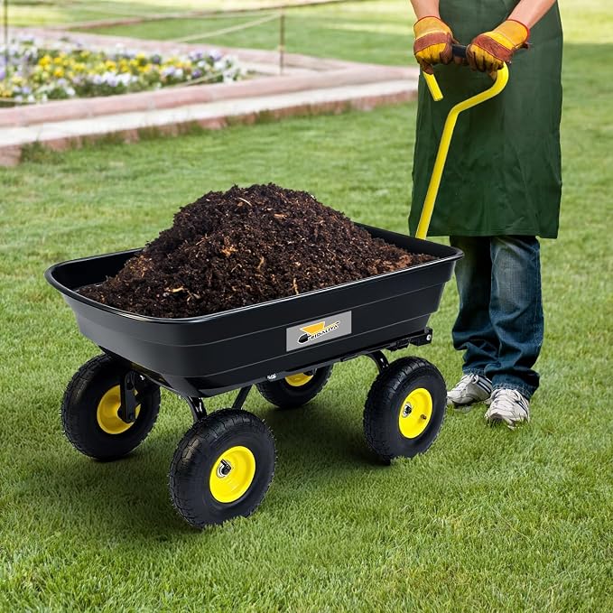 Garden Dump Cart, Heavy-Duty Utility Wagon - Image 6