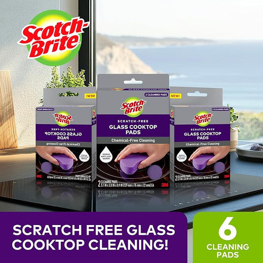 Scotch-Brite Glass Cooktop Pads, Scratch-Free & Non-Abrasive Scrubbers - Image 2