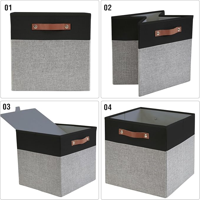 Collapsible Fabric Storage Cube Bins - Image 3