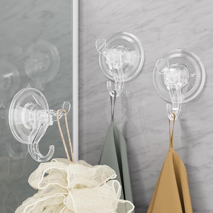 Antimbee 3 Pack Suction Cup Hooks, Removable Small Suction Cups - Image 2