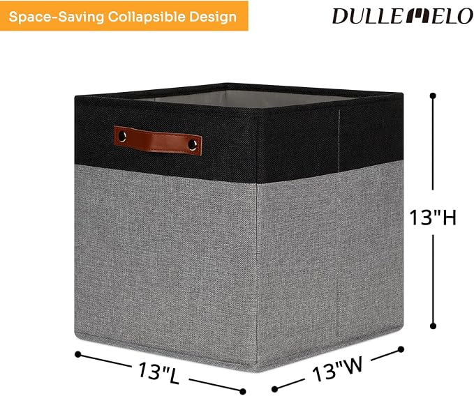 DULLEMELO 13x13 Storage Cubes, Collapsible Sturdy Cube Storage Bins - Image 2