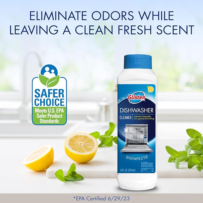 Glisten Dishwasher Cleaner, Removes Limescale, and Grease, Lemon Scent - Image 6