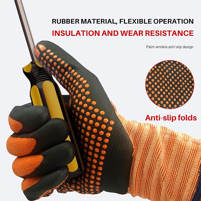 Electrical Insulated Gloves, 500V High Voltage Resistance Electrician Safety - Image 3