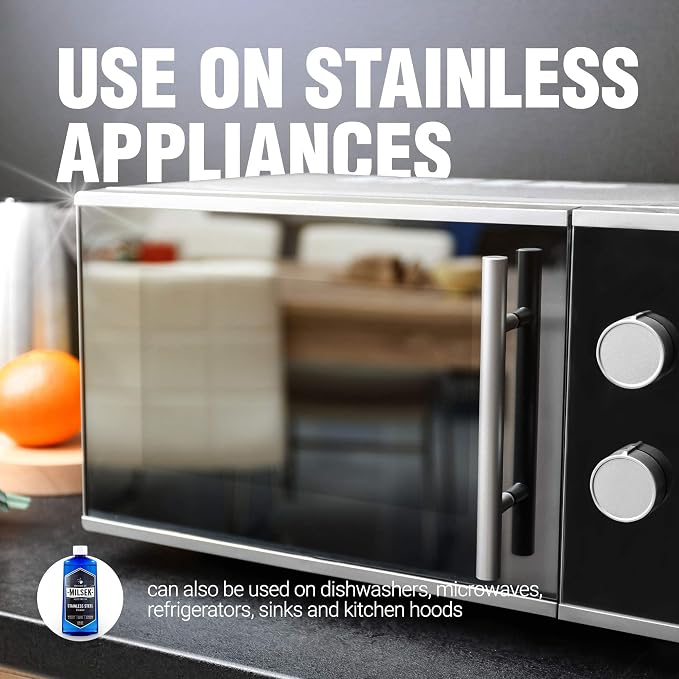 Milsek Stainless Steel Cleaner & Microfiber Cloth - Image 5