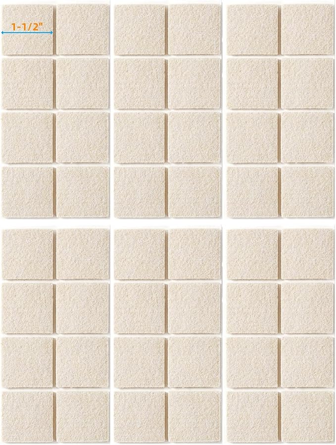FURNIGEAR Felt Furniture Pads for Hardwood Floors by Furnigear