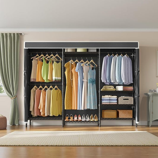 VIPEK V5C Plus Covered Clothes Rack Portable Wardrobe Closet, Heavy Duty - Image 2