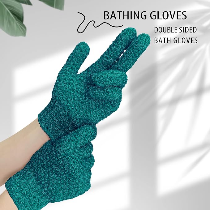 Evridwear Exfoliating Dual Texture Bath Gloves - Image 5