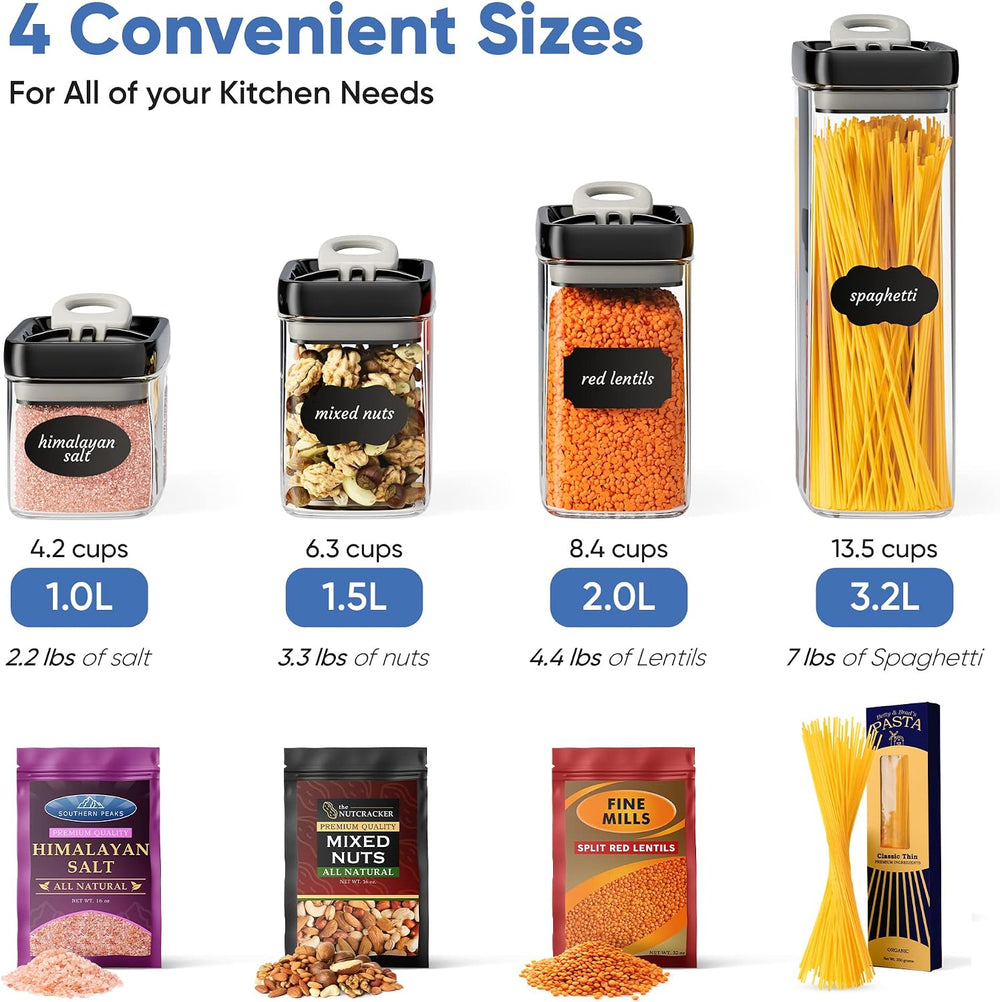 Chef's Path Airtight Food Storage Containers Set for Home Organization - ...