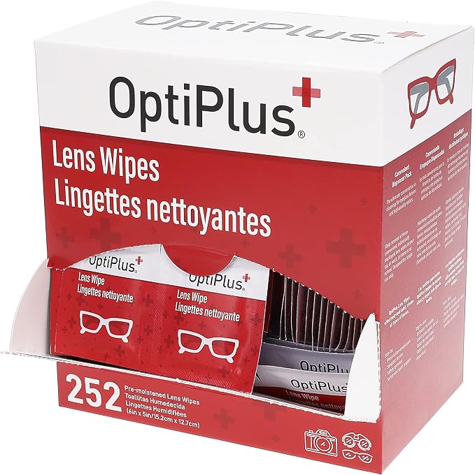 OptiPlus Eyeglass Lens Wipes l Pre-Moistened l Cleaning Wipes - Image 2