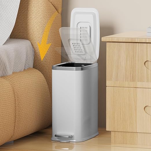 Stainless Steel Bathroom Trash Can - Image 3