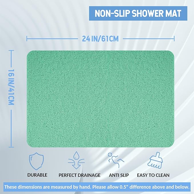Non-Slip Bathtub Mat, 2 Pack Anti Slip Shower Mat, Fast Drying Bathtub Mats - Image 2