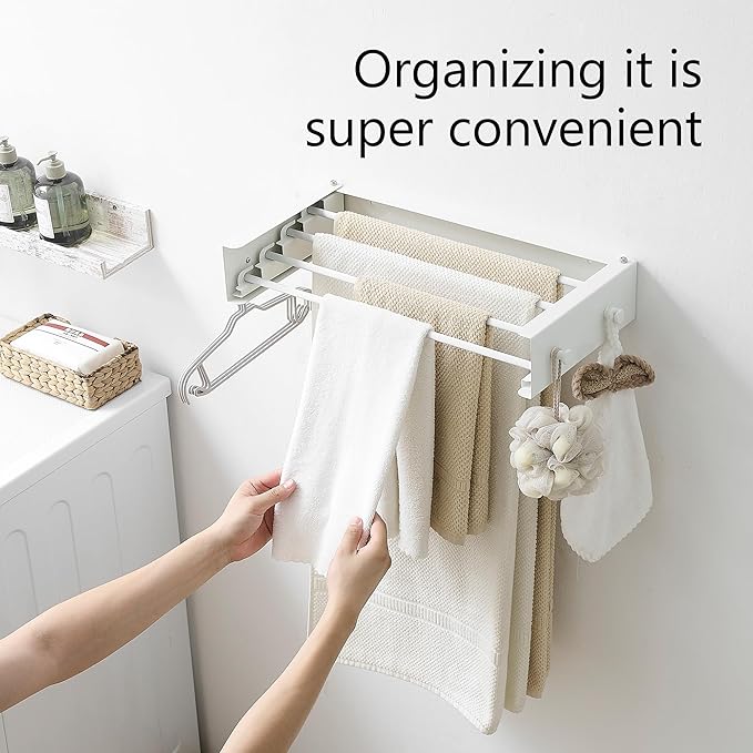 Clothes Drying Rack, Laundry Hanger Dryer Rack, Wall Mounted Drying Rack - Image 4