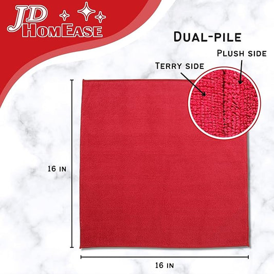 Microfiber Cleaning Cloths, 24 Pack, All-Purpose, Highly Absorbent, Washable - Image 2