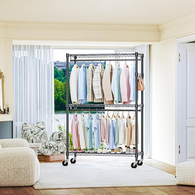 IZEUK Heavy Duty Rolling Garment Rack - Image 5