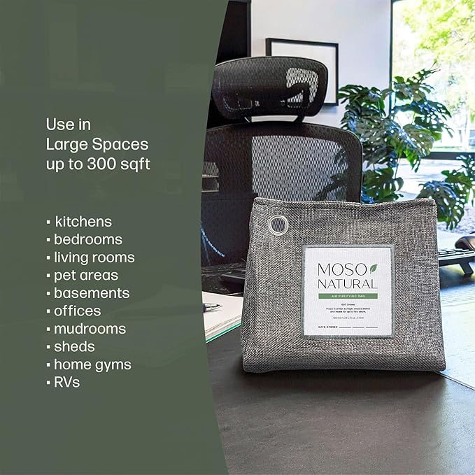 Moso Natural Air Purifying Bag 600g Premium Bamboo Charcoal Odor Absorber | - Image 5