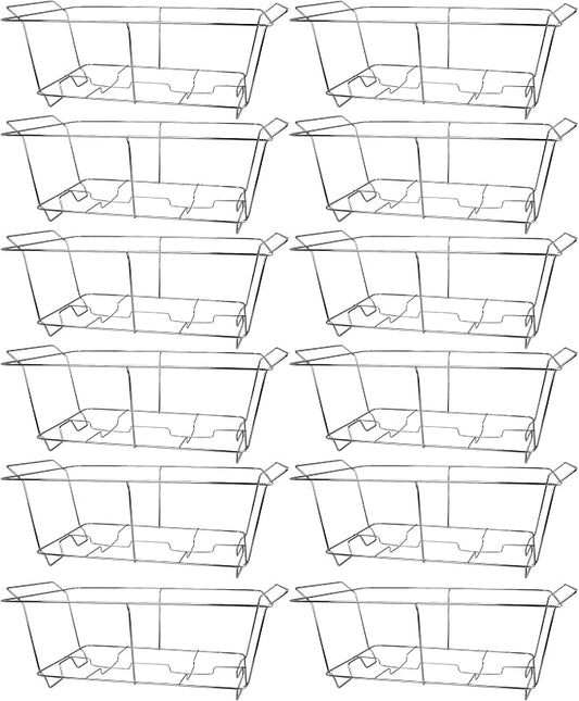 12 Pack Chafing Wire Rack Buffet Stand Chrome Frame - Image 2