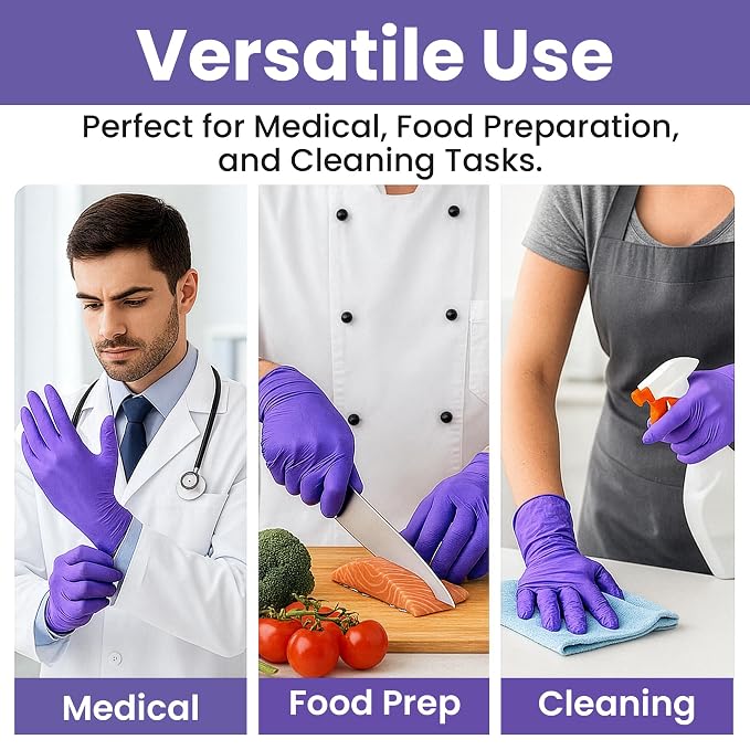 SafeWay Nitrile Disposable Gloves — Multi-Purpose Powder-Free, Medical Use - Image 2
