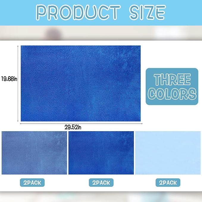 6 Pack Extra Large Microfiber Cleaning Cloths 20"x30", Lint-Free Reusable Towels - Image 2