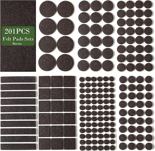 Fursafe&Q Felt Furniture Pads for Hardwood Floors -Self Adhesive Felt Chair Leg by FursafeQ